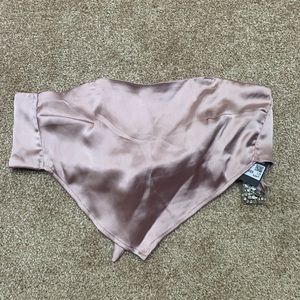 GARAGE Mauve Satin Scarf Shirt